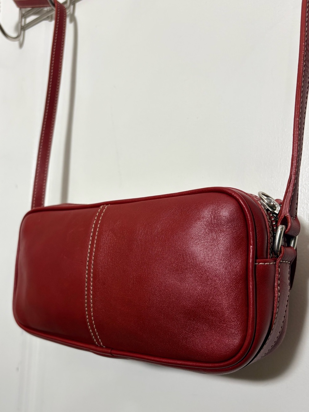 2002 Coach 9589 Red Legacy West Camera Bag Crossbody - Picture 9 of 15